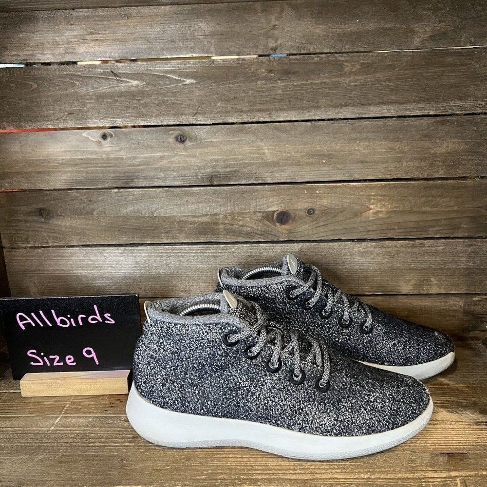 Mens Allbirds WRU Wool Runners‎ Up Mizzle Gray High Top Shoes Sneakers Size 9 M